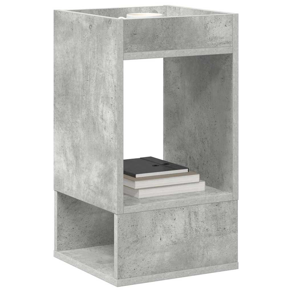 Bijzettafel 2 pcs Beton Grijs 30 x 30 x 56 cm Bewerkt hout is nu te koop bij PeponiXL, paradijselijk wonen!