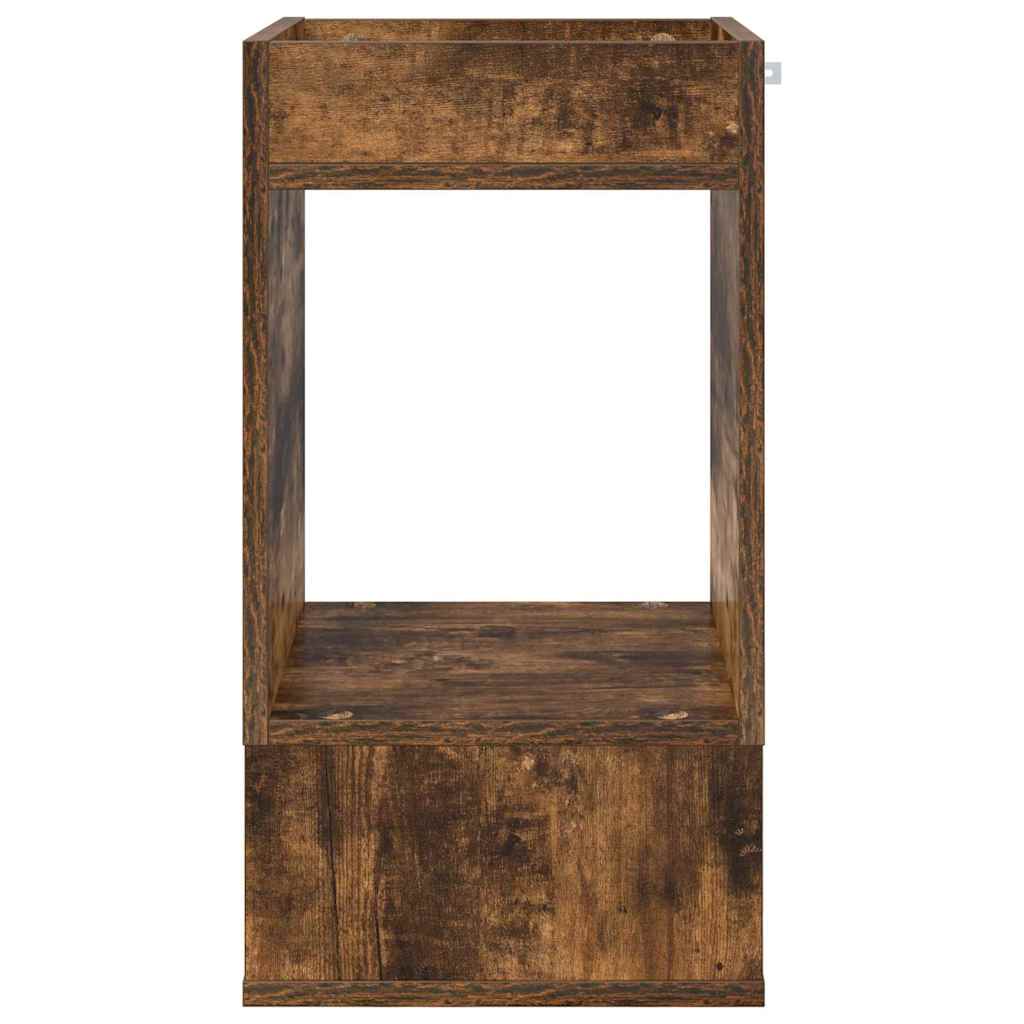 Bijzettafel Gerookt eiken 30 x 30 x 56 cm Bewerkt hout is nu te koop bij PeponiXL, paradijselijk wonen!