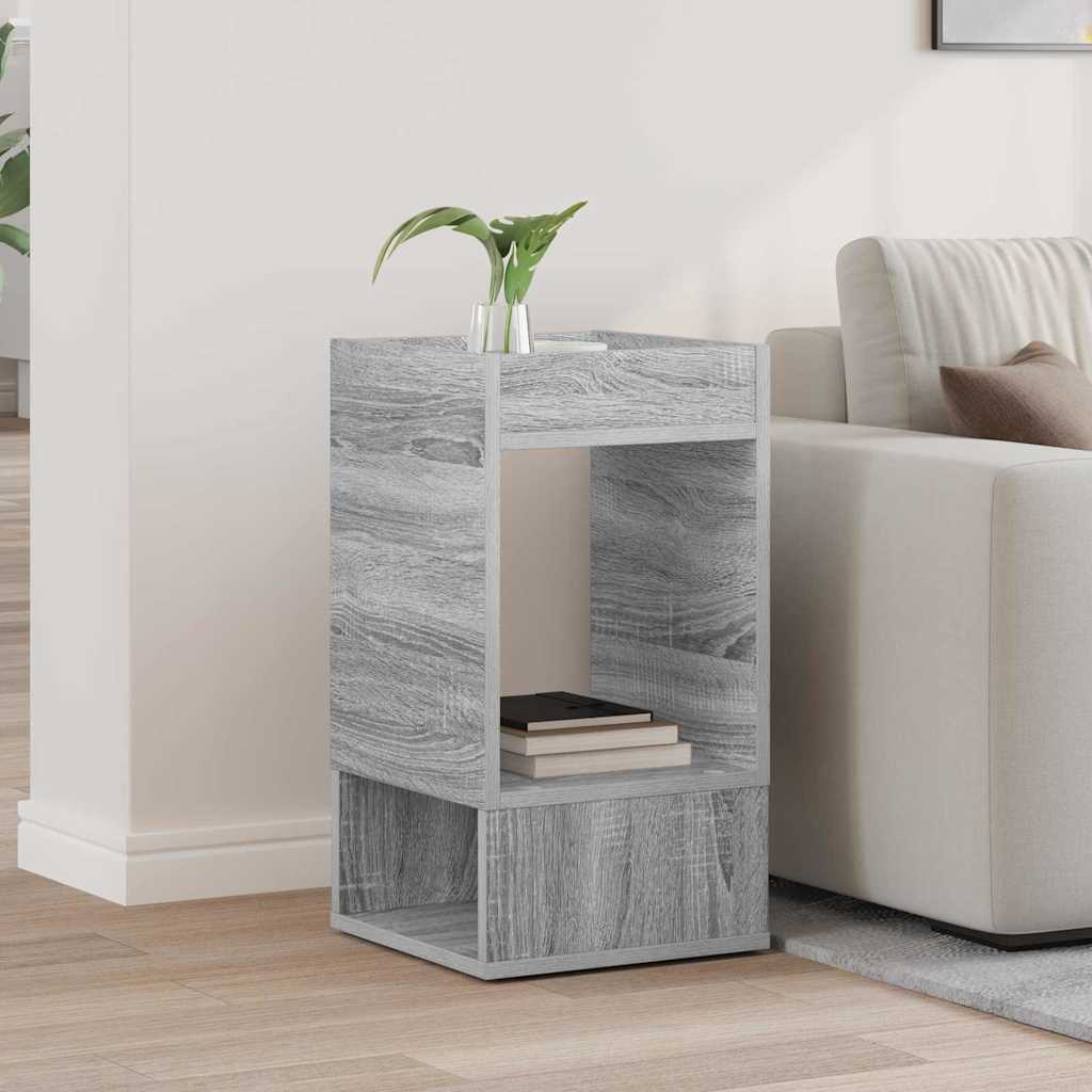 Bijzettafel Grijs Sonoma 30 x 30 x 56 cm Bewerkt hout is nu te koop bij PeponiXL, paradijselijk wonen!