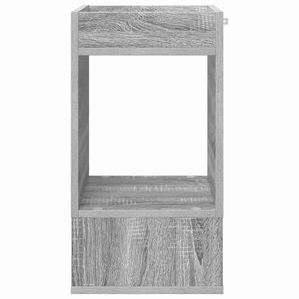 Bijzettafel Grijs Sonoma 30 x 30 x 56 cm Bewerkt hout is nu te koop bij PeponiXL, paradijselijk wonen!