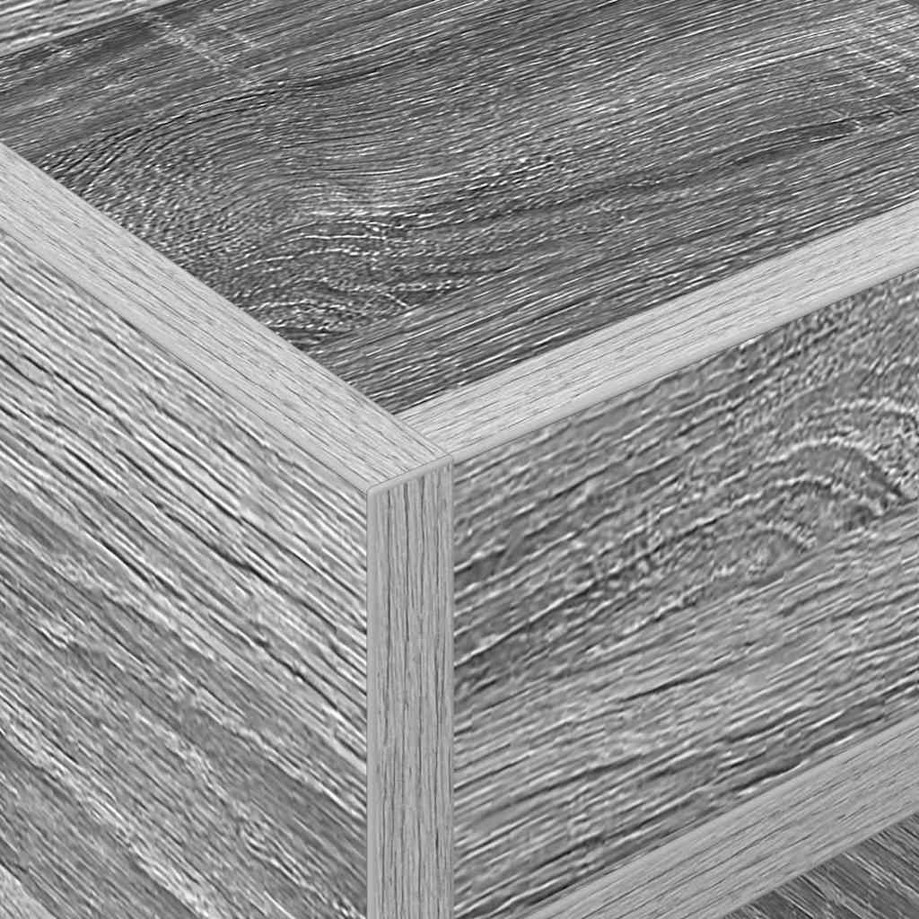 Bijzettafel 2 pcs Grijs Sonoma 30 x 30 x 56 cm Bewerkt hout is nu te koop bij PeponiXL, paradijselijk wonen!