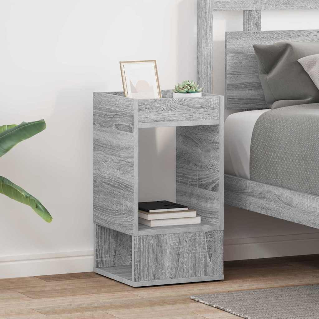 Bijzettafel 2 pcs Grijs Sonoma 30 x 30 x 56 cm Bewerkt hout is nu te koop bij PeponiXL, paradijselijk wonen!