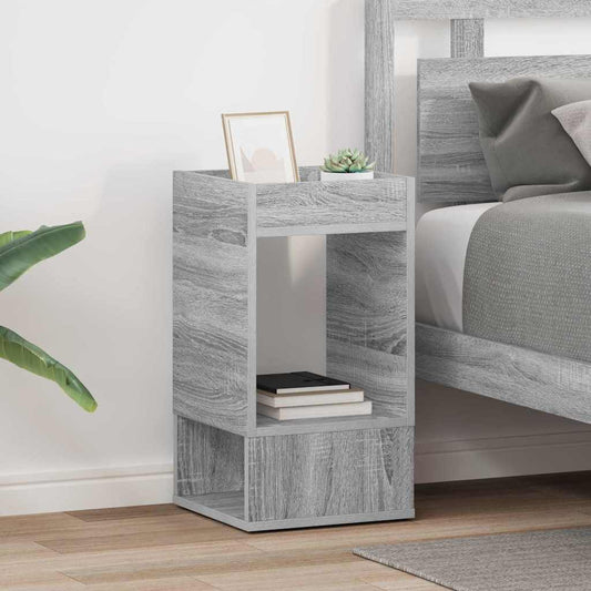 Bijzettafel 2 pcs Grijs Sonoma 30 x 30 x 56 cm Bewerkt hout is nu te koop bij PeponiXL, paradijselijk wonen!