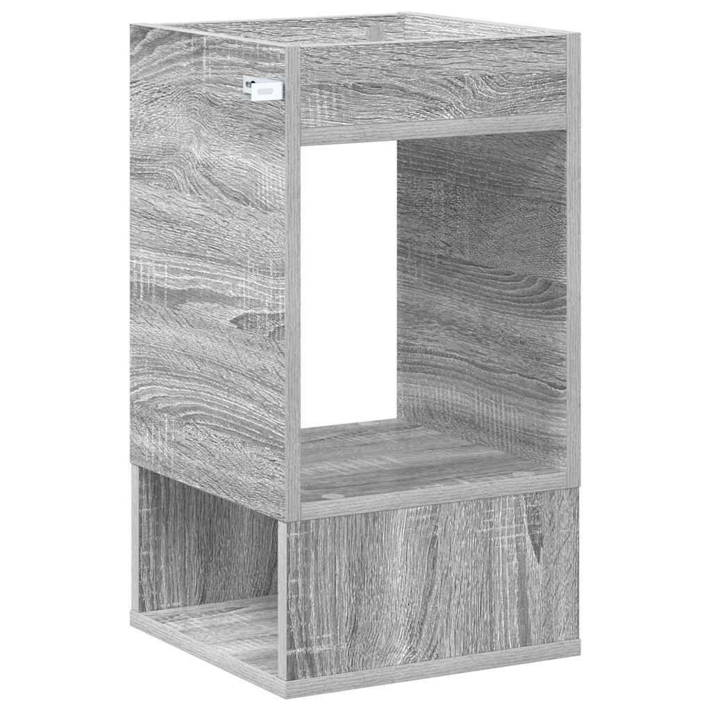 Bijzettafel 2 pcs Grijs Sonoma 30 x 30 x 56 cm Bewerkt hout is nu te koop bij PeponiXL, paradijselijk wonen!