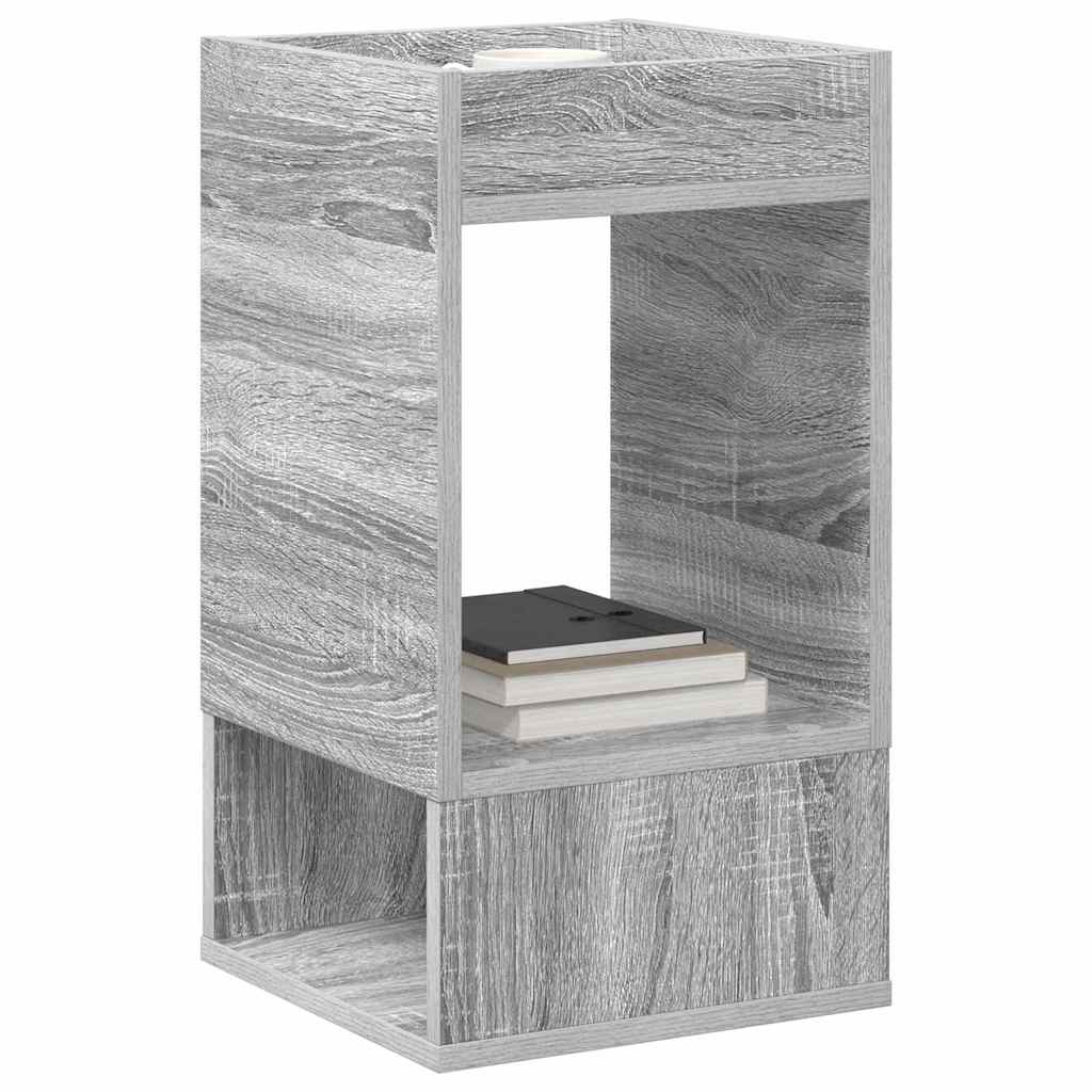 Bijzettafel 2 pcs Grijs Sonoma 30 x 30 x 56 cm Bewerkt hout is nu te koop bij PeponiXL, paradijselijk wonen!