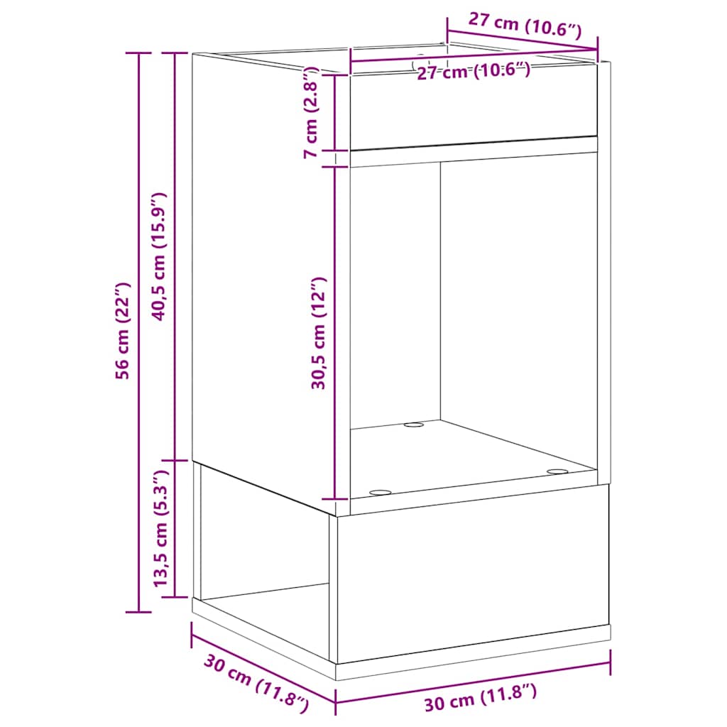 Bijzettafel Oudhout 30 x 30 x 56 cm Bewerkt hout is nu te koop bij PeponiXL, paradijselijk wonen!