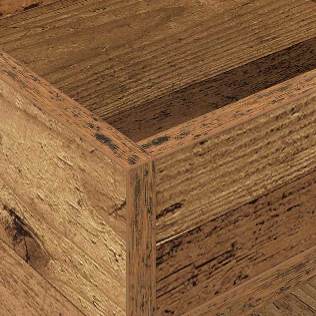 Bijzettafel 2 pcs Oudhout 30 x 30 x 56 cm Bewerkt hout is nu te koop bij PeponiXL, paradijselijk wonen!