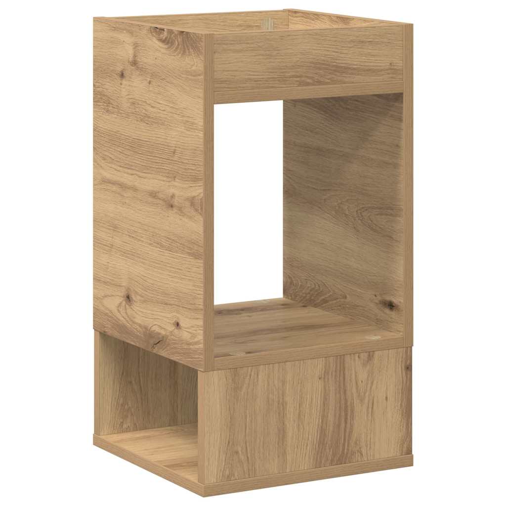Bijzettafel Artisan Eiken 30 x 30 x 56 cm Bewerkt hout is nu te koop bij PeponiXL, paradijselijk wonen!