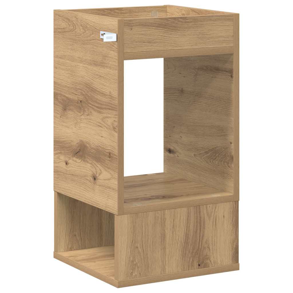 Bijzettafel Artisan Eiken 30 x 30 x 56 cm Bewerkt hout is nu te koop bij PeponiXL, paradijselijk wonen!