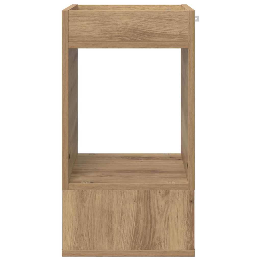 Bijzettafel Artisan Eiken 30 x 30 x 56 cm Bewerkt hout is nu te koop bij PeponiXL, paradijselijk wonen!