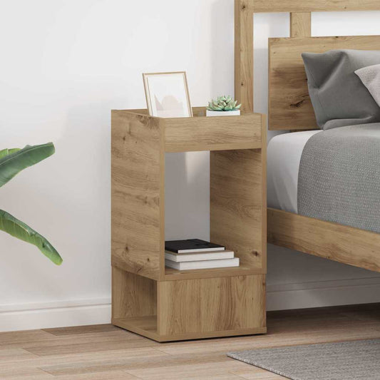 Bijzettafel 2 pcs Artisan Eiken 30 x 30 x 56 cm Bewerkt hout is nu te koop bij PeponiXL, paradijselijk wonen!