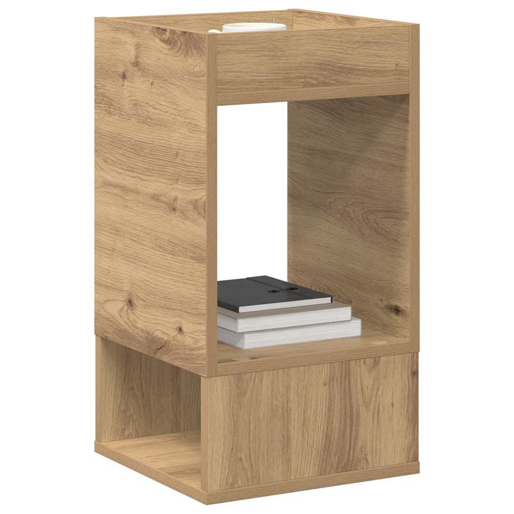 Bijzettafel 2 pcs Artisan Eiken 30 x 30 x 56 cm Bewerkt hout is nu te koop bij PeponiXL, paradijselijk wonen!