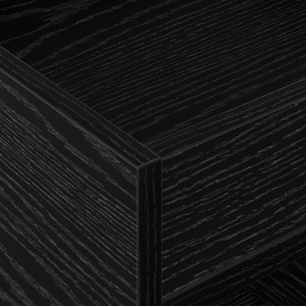 Bijzettafel Zwart Eiken 40 x 40 x 56 cm Bewerkt hout is nu te koop bij PeponiXL, paradijselijk wonen!