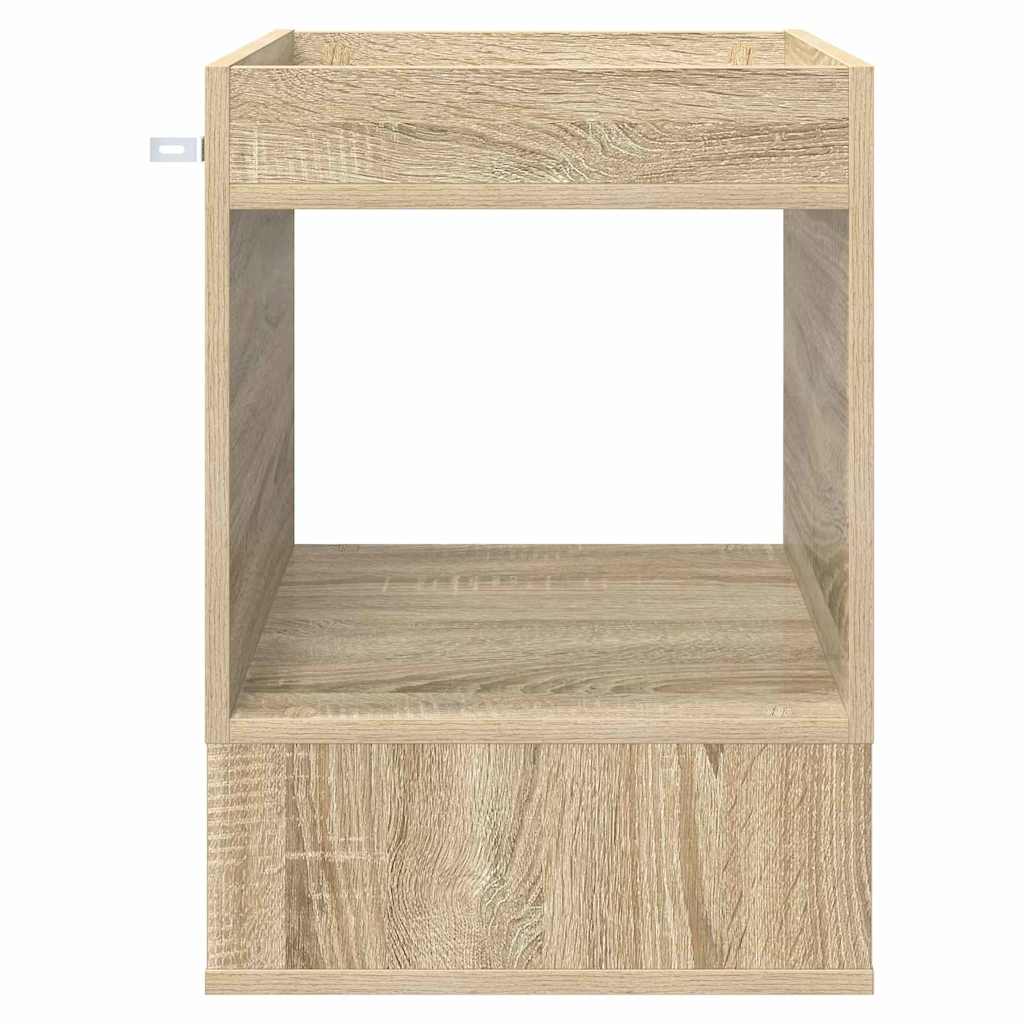 Bijzettafel Sonoma Eiken 40 x 40 x 56 cm Bewerkt hout is nu te koop bij PeponiXL, paradijselijk wonen!