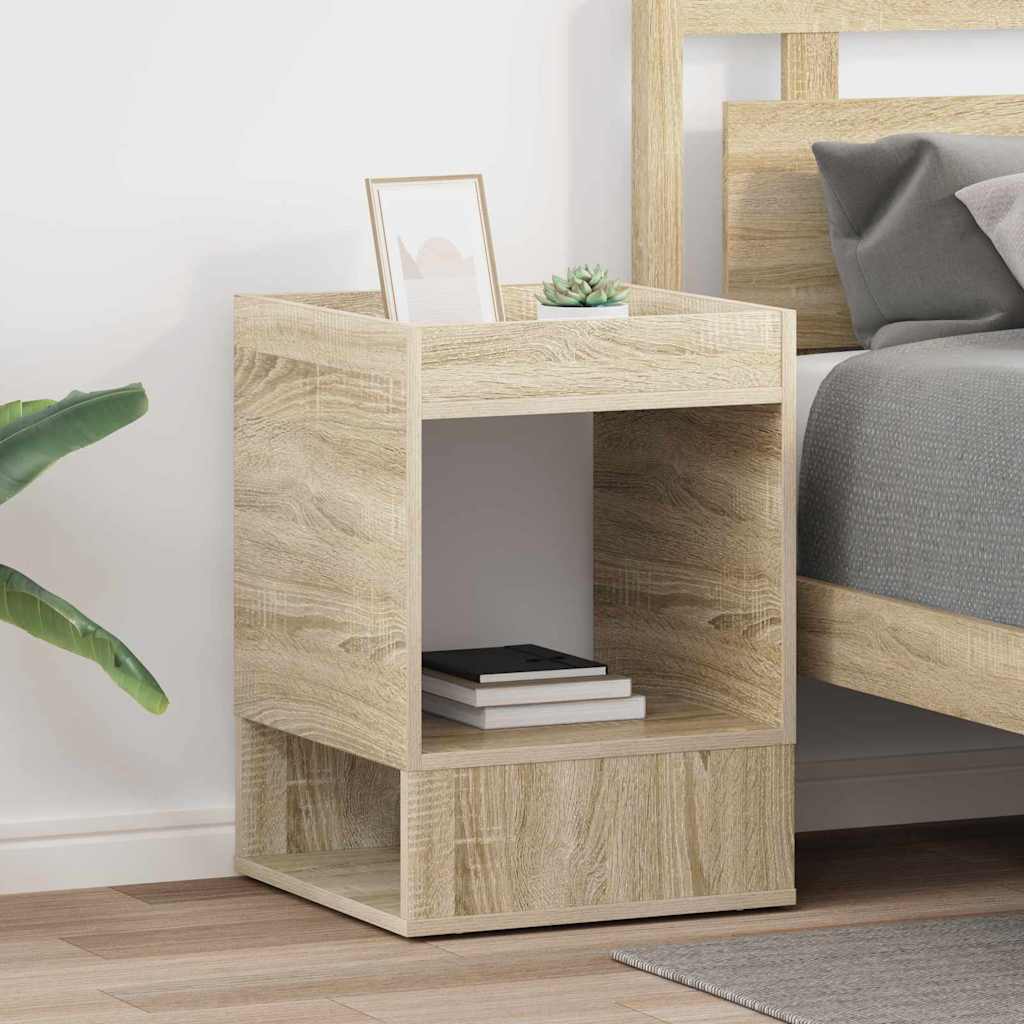 Bijzettafel 2 pcs Sonoma Eiken 40 x 40 x 56 cm Bewerkt hout is nu te koop bij PeponiXL, paradijselijk wonen!
