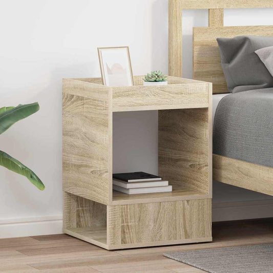 Bijzettafel 2 pcs Sonoma Eiken 40 x 40 x 56 cm Bewerkt hout is nu te koop bij PeponiXL, paradijselijk wonen!
