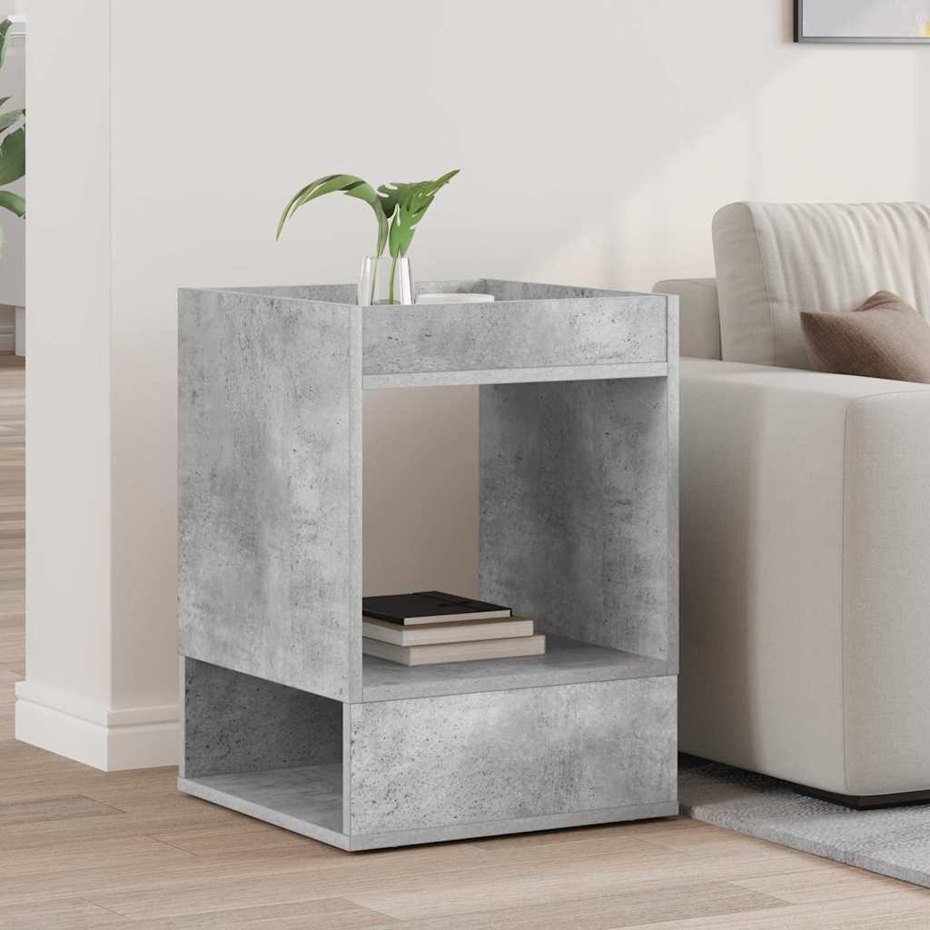 Bijzettafel Beton Grijs 40 x 40 x 56 cm Bewerkt hout is nu te koop bij PeponiXL, paradijselijk wonen!