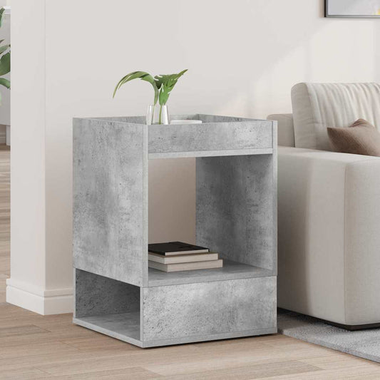 Bijzettafel Beton Grijs 40 x 40 x 56 cm Bewerkt hout is nu te koop bij PeponiXL, paradijselijk wonen!