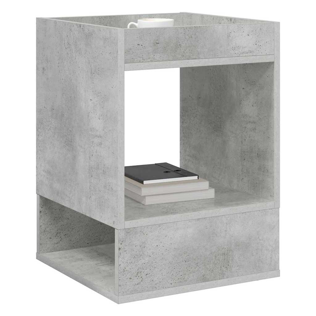 Bijzettafel Beton Grijs 40 x 40 x 56 cm Bewerkt hout is nu te koop bij PeponiXL, paradijselijk wonen!