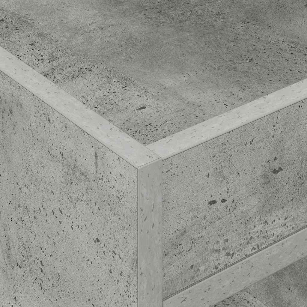 Bijzettafel 2 pcs Beton Grijs 40 x 40 x 56 cm Bewerkt hout is nu te koop bij PeponiXL, paradijselijk wonen!