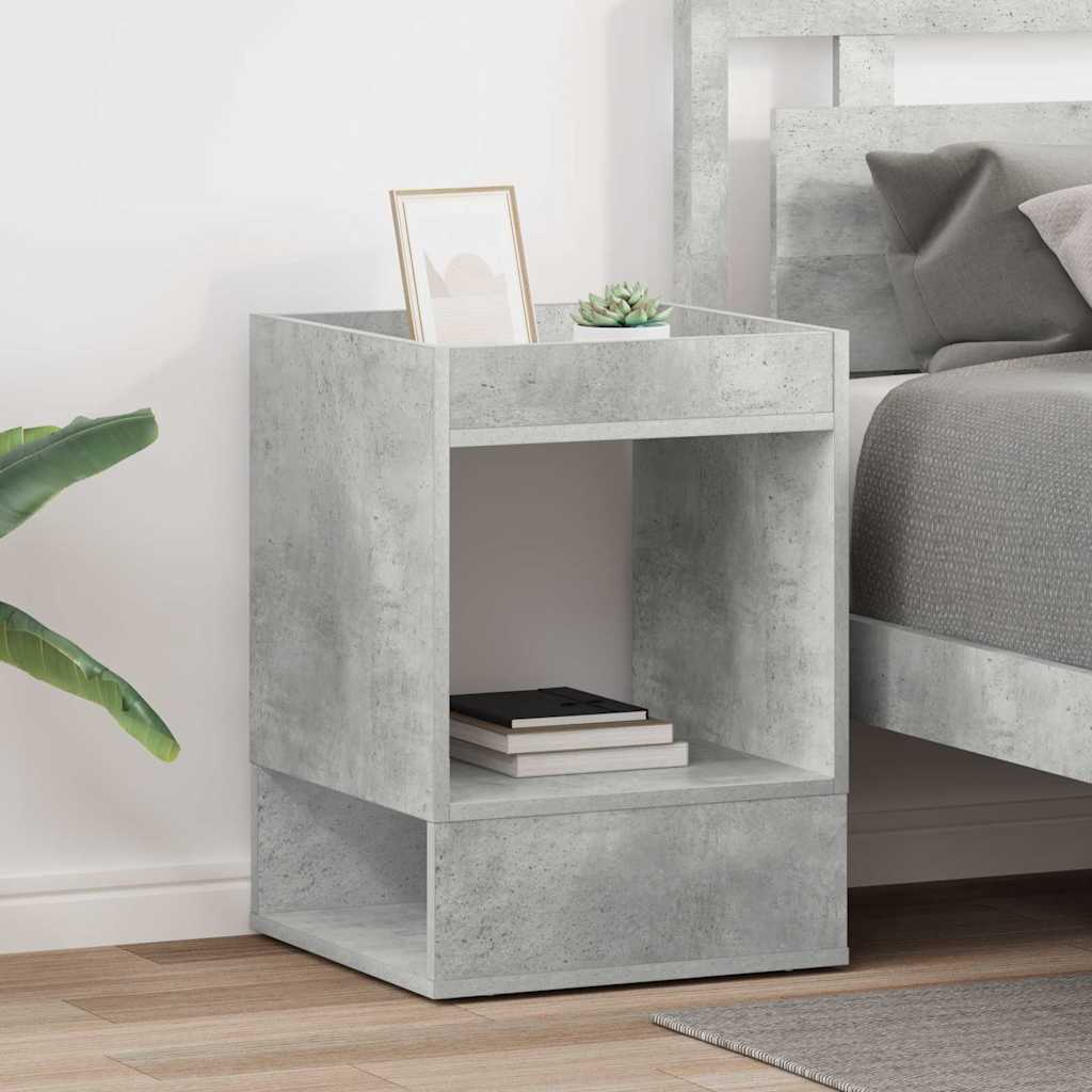 Bijzettafel 2 pcs Beton Grijs 40 x 40 x 56 cm Bewerkt hout is nu te koop bij PeponiXL, paradijselijk wonen!