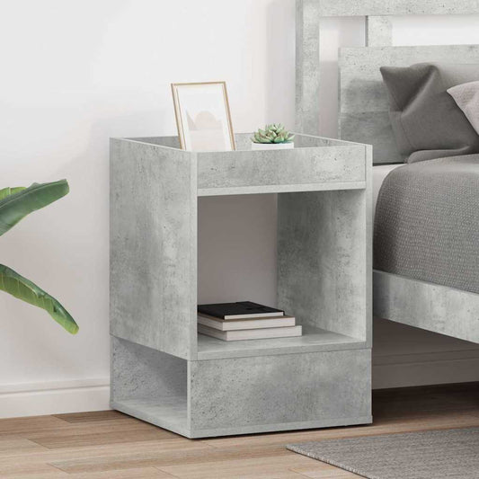 Bijzettafel 2 pcs Beton Grijs 40 x 40 x 56 cm Bewerkt hout is nu te koop bij PeponiXL, paradijselijk wonen!