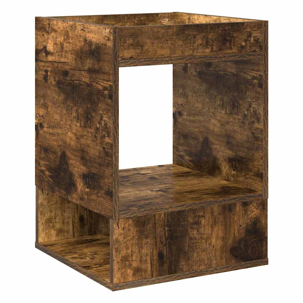 Bijzettafel Gerookt eiken 40 x 40 x 56 cm Bewerkt hout is nu te koop bij PeponiXL, paradijselijk wonen!