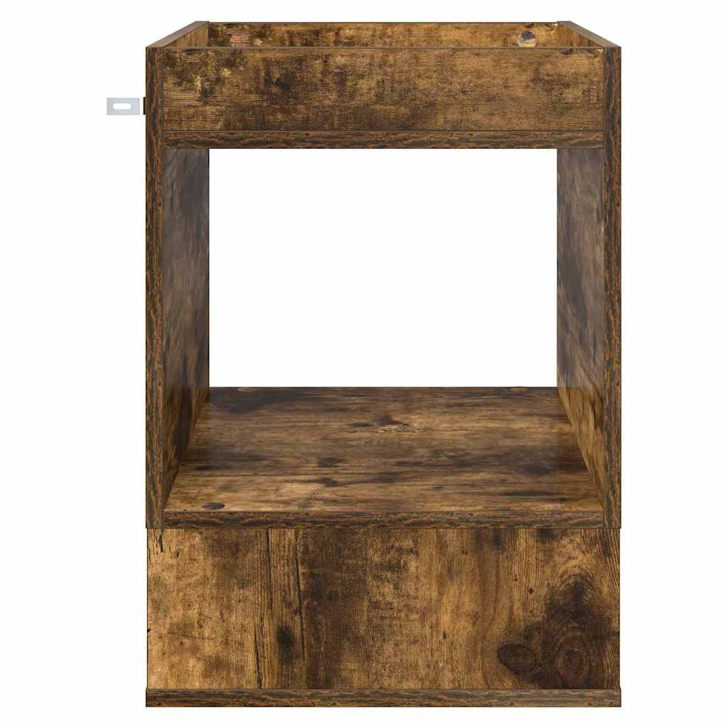 Bijzettafel Gerookt eiken 40 x 40 x 56 cm Bewerkt hout is nu te koop bij PeponiXL, paradijselijk wonen!