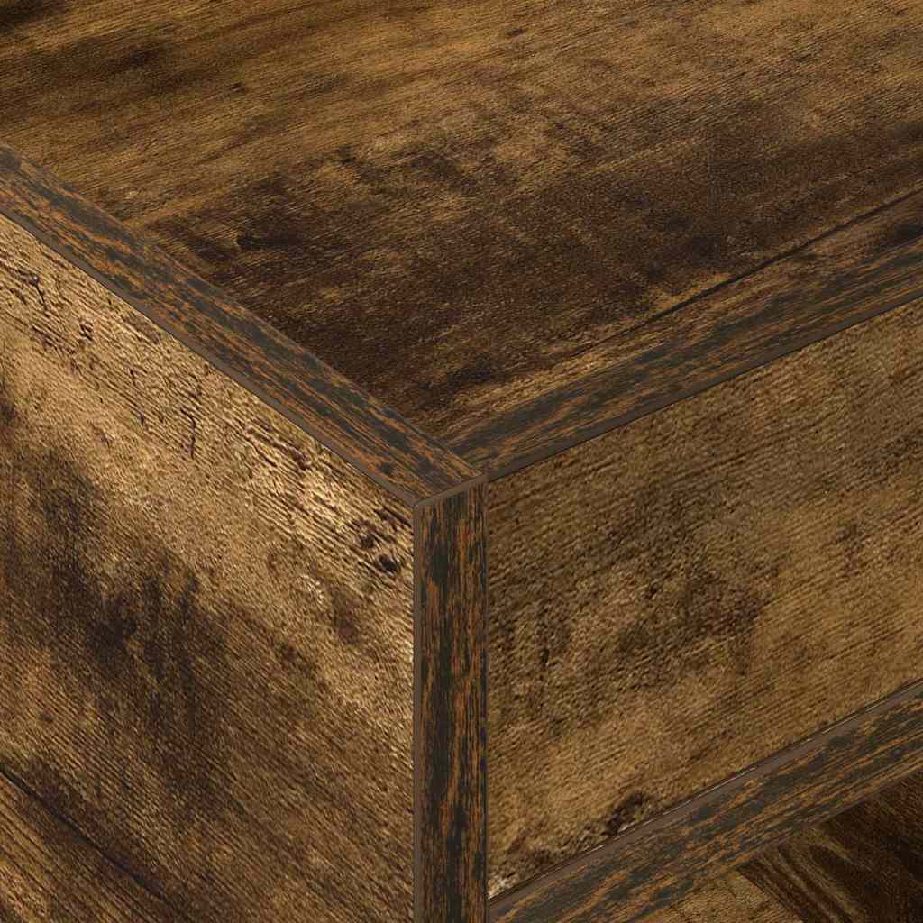 Bijzettafel 2 pcs Gerookt eiken 40 x 40 x 56 cm Bewerkt hout is nu te koop bij PeponiXL, paradijselijk wonen!