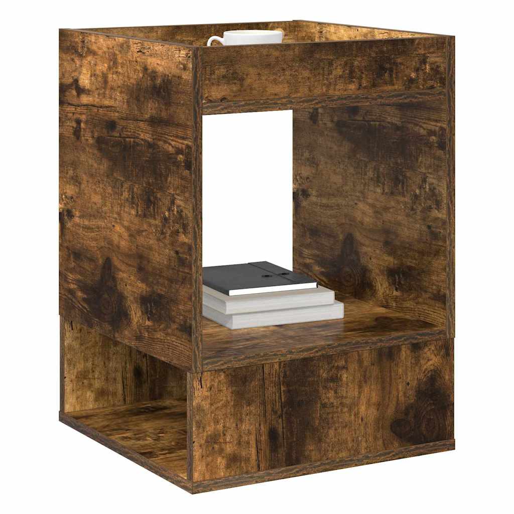 Bijzettafel 2 pcs Gerookt eiken 40 x 40 x 56 cm Bewerkt hout is nu te koop bij PeponiXL, paradijselijk wonen!