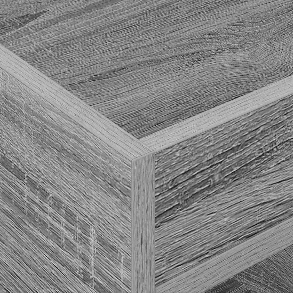 Bijzettafel Grijs Sonoma 40 x 40 x 56 cm Bewerkt hout is nu te koop bij PeponiXL, paradijselijk wonen!