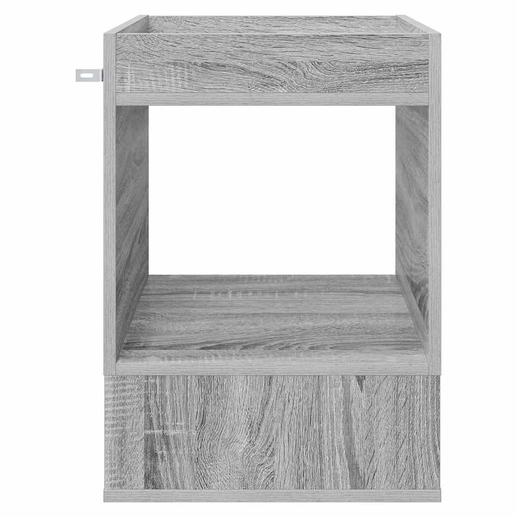 Bijzettafel Grijs Sonoma 40 x 40 x 56 cm Bewerkt hout is nu te koop bij PeponiXL, paradijselijk wonen!