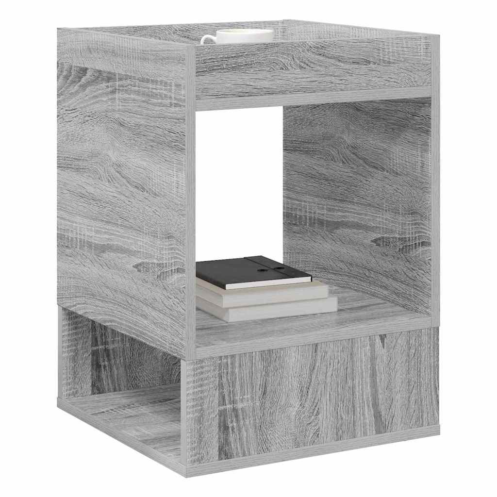Bijzettafel Grijs Sonoma 40 x 40 x 56 cm Bewerkt hout is nu te koop bij PeponiXL, paradijselijk wonen!