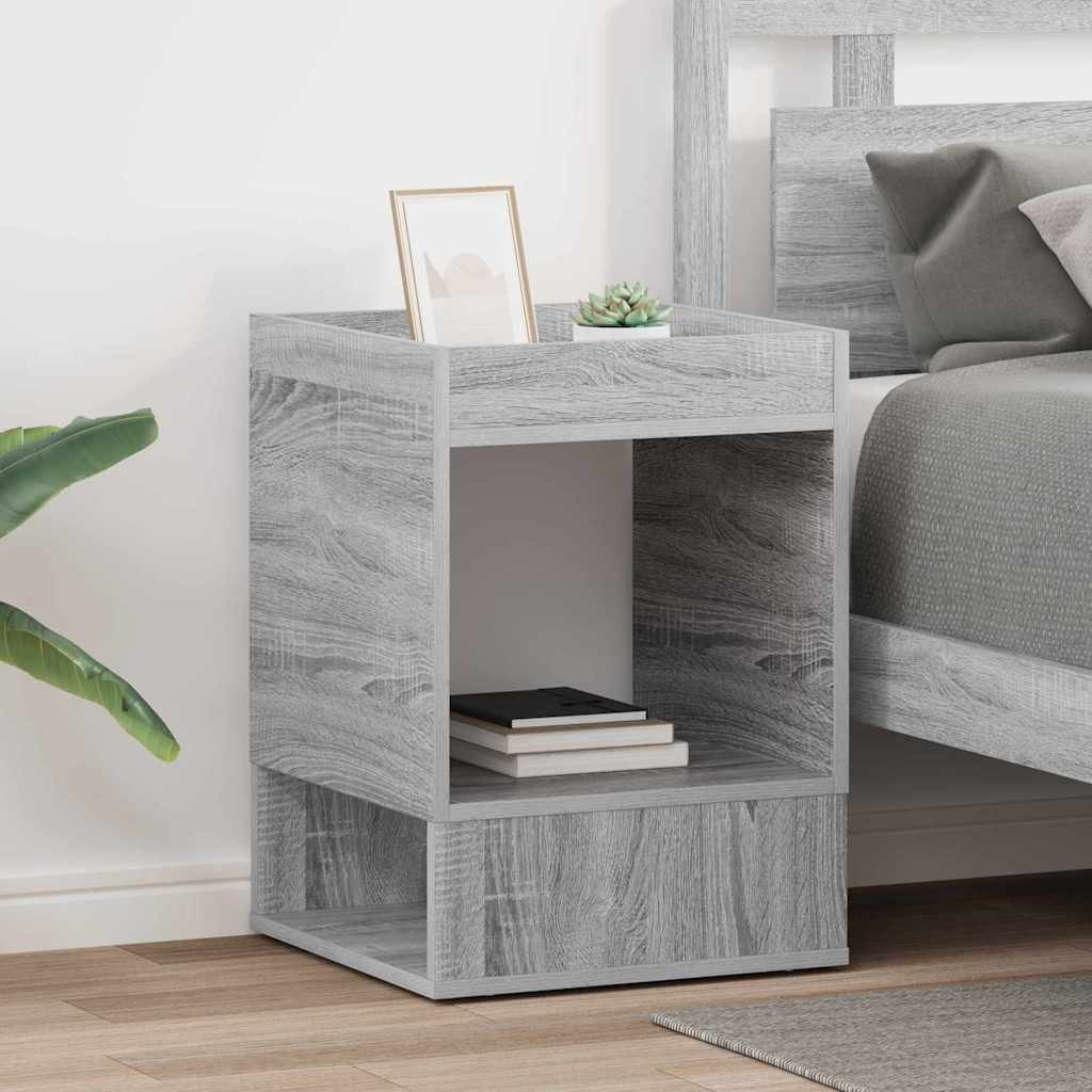 Bijzettafel 2 pcs Grijs Sonoma 40 x 40 x 56 cm Bewerkt hout is nu te koop bij PeponiXL, paradijselijk wonen!