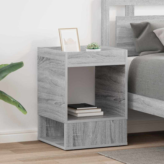 Bijzettafel 2 pcs Grijs Sonoma 40 x 40 x 56 cm Bewerkt hout is nu te koop bij PeponiXL, paradijselijk wonen!