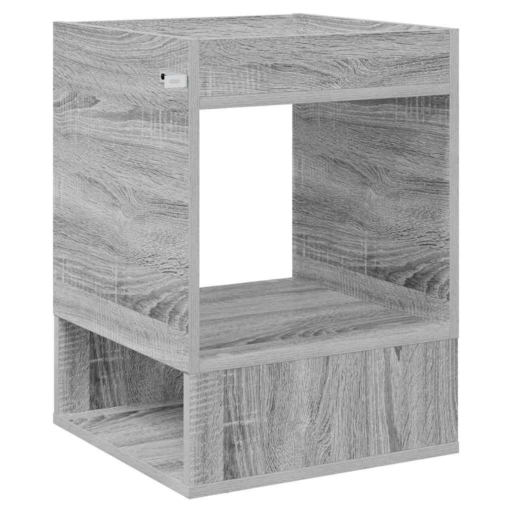 Bijzettafel 2 pcs Grijs Sonoma 40 x 40 x 56 cm Bewerkt hout is nu te koop bij PeponiXL, paradijselijk wonen!