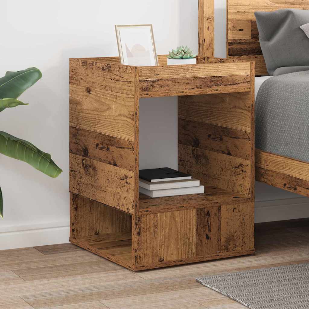 Bijzettafel Oudhout 40 x 40 x 56 cm Bewerkt hout is nu te koop bij PeponiXL, paradijselijk wonen!