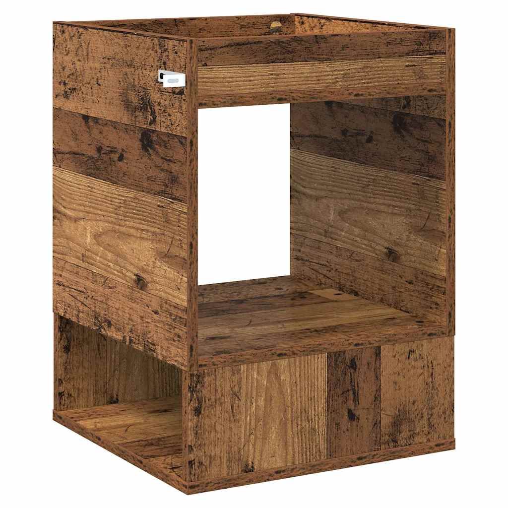 Bijzettafel Oudhout 40 x 40 x 56 cm Bewerkt hout is nu te koop bij PeponiXL, paradijselijk wonen!