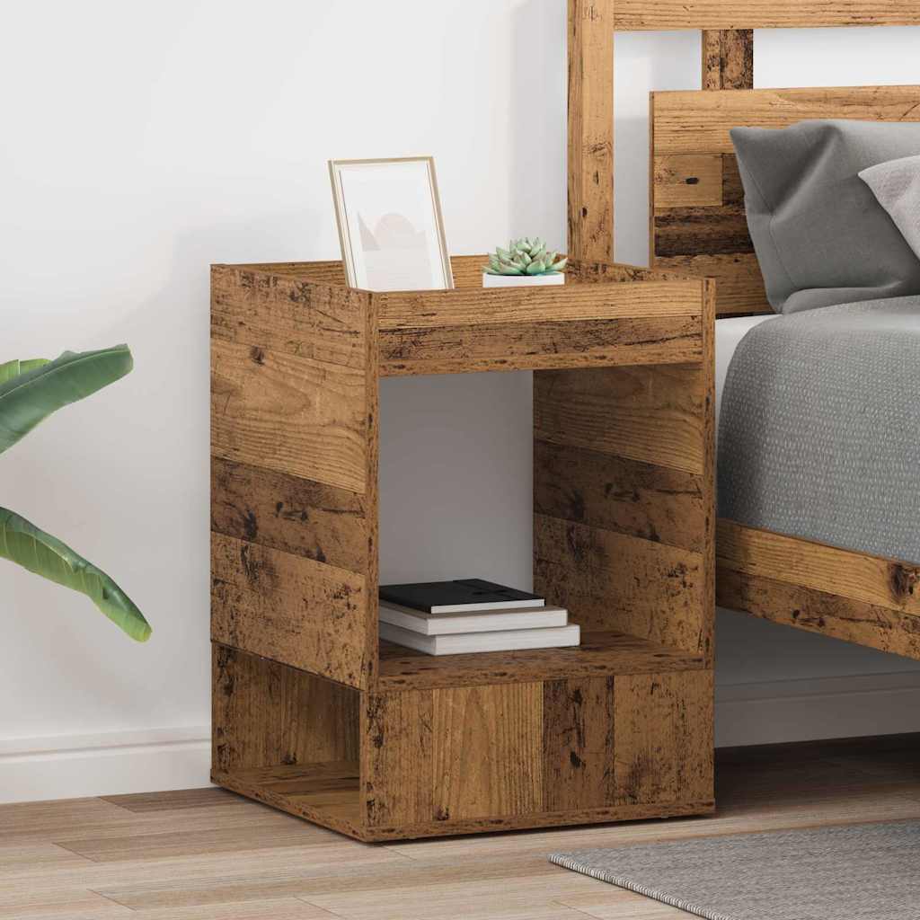 Bijzettafel 2 pcs Oudhout 40 x 40 x 56 cm Bewerkt hout is nu te koop bij PeponiXL, paradijselijk wonen!