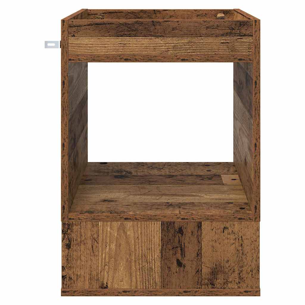 Bijzettafel 2 pcs Oudhout 40 x 40 x 56 cm Bewerkt hout is nu te koop bij PeponiXL, paradijselijk wonen!