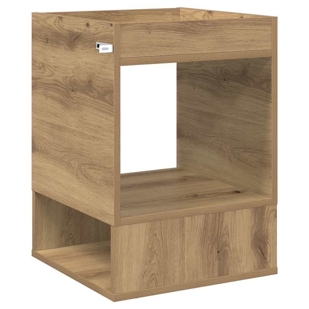 Bijzettafel Artisan Eiken 40 x 40 x 56 cm Bewerkt hout is nu te koop bij PeponiXL, paradijselijk wonen!