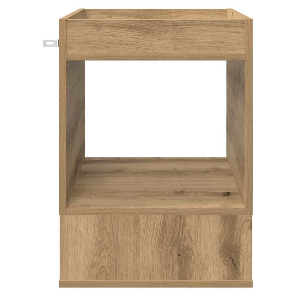 Bijzettafel Artisan Eiken 40 x 40 x 56 cm Bewerkt hout is nu te koop bij PeponiXL, paradijselijk wonen!