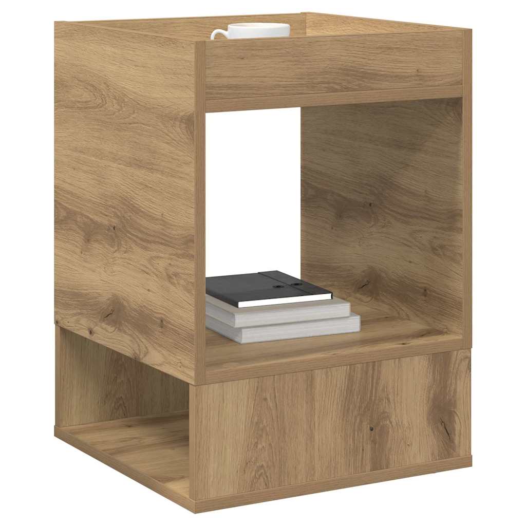 Bijzettafel Artisan Eiken 40 x 40 x 56 cm Bewerkt hout is nu te koop bij PeponiXL, paradijselijk wonen!