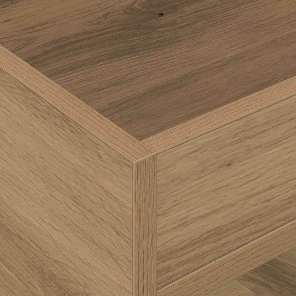 Bijzettafel 2 pcs Artisan Eiken 40 x 40 x 56 cm Bewerkt hout is nu te koop bij PeponiXL, paradijselijk wonen!