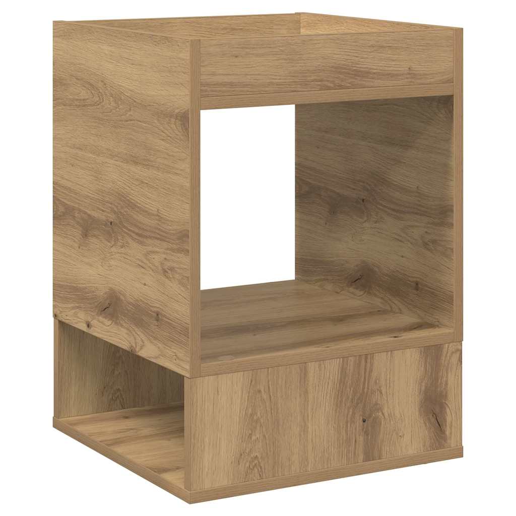 Bijzettafel 2 pcs Artisan Eiken 40 x 40 x 56 cm Bewerkt hout is nu te koop bij PeponiXL, paradijselijk wonen!