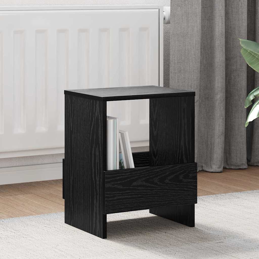 Tijdschrift Rek 2 pcs Zwart Eiken 35 x 30 x 45 cm is nu te koop bij PeponiXL, paradijselijk wonen!