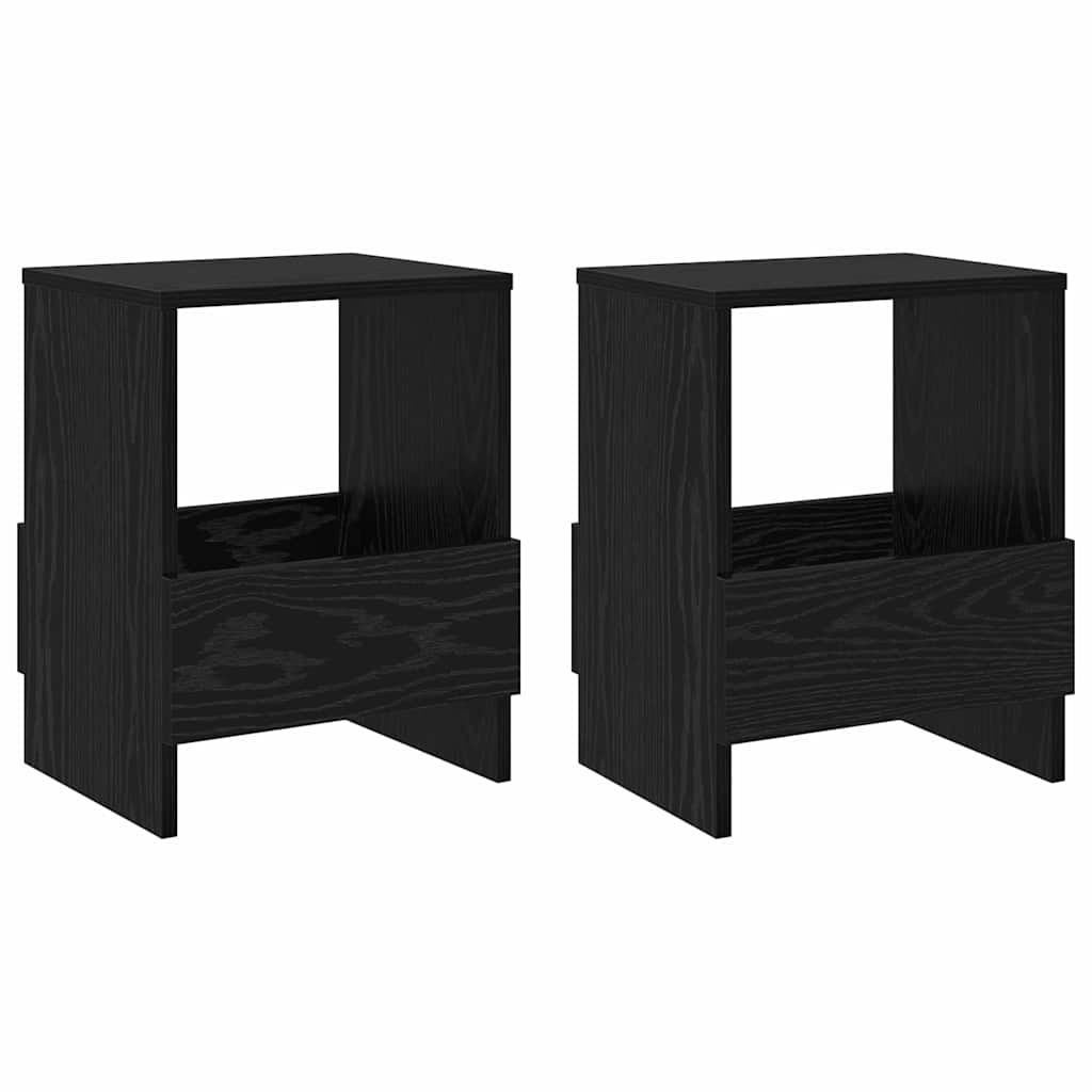 Tijdschrift Rek 2 pcs Zwart Eiken 35 x 30 x 45 cm is nu te koop bij PeponiXL, paradijselijk wonen!