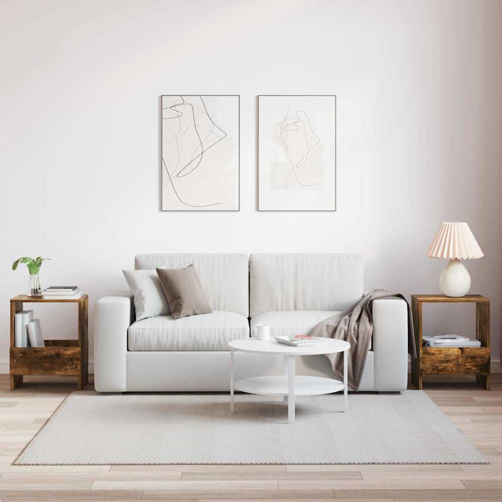 Tijdschrift Rek 2 pcs Gerookt eiken 35 x 30 x 45 cm is nu te koop bij PeponiXL, paradijselijk wonen!