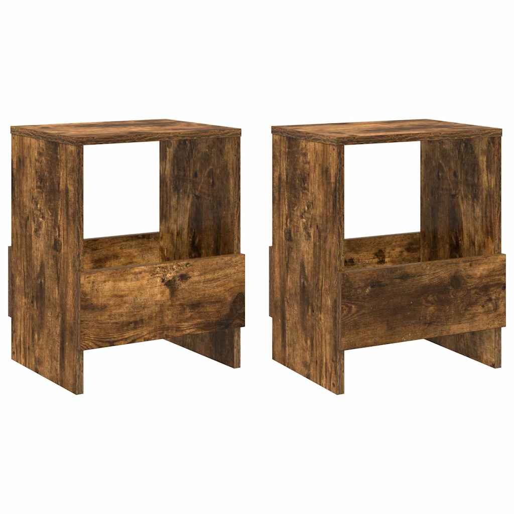 Tijdschrift Rek 2 pcs Gerookt eiken 35 x 30 x 45 cm is nu te koop bij PeponiXL, paradijselijk wonen!