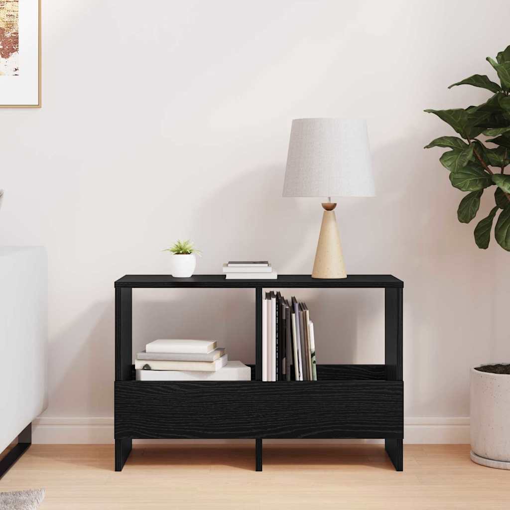 Tijdschrift Rek Zwart Eiken 68,5 x 30 x 45 cm is nu te koop bij PeponiXL, paradijselijk wonen!
